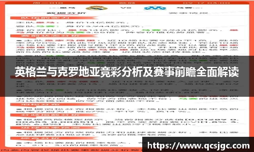 英格兰与克罗地亚竞彩分析及赛事前瞻全面解读